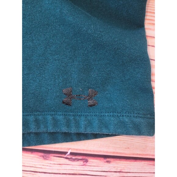 Under Armour Teal Fleece Hoodie Large Black Stripe Design - Picture 6 of 8